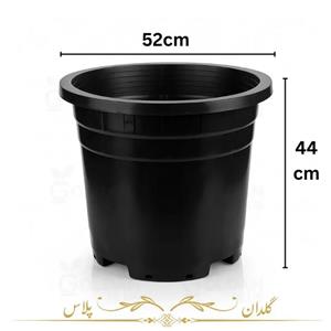 گلدان گلخانه ای گرد مشکی 52 درجه یک