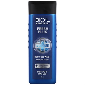 شامپو بدن ژلی مردانه بیول BIOL مدل فرش پلاس FRESH PLUS انواع پوست حجم 315 میلی لیتر