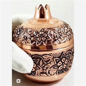 قندان مسی انار بزرگ عمده ده عدی گلبرگ یلدایی نانو شده کار جدید