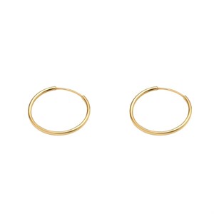 گوشواره طلا 18 عیار زنانه ماوی گالری مدل دایره حلقه ای 1 