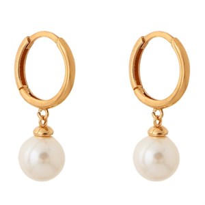 گوشواره طلا 18 عیار مدل مروارید کد E865 میوگلد 
