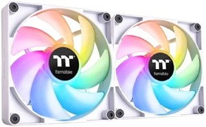 فن خنک کننده Thermaltake CT120 ARGB Sync PC، سرعت فن PWM 500 2000 دور در دقیقه، جریان هوای 57.05 CFM، بلبرینگ هیدرولیک، 4 پین PWM، 3 پین-ARGB، بسته 2 عددی، مشکی | CL-F149-PL12SW-A