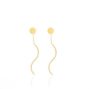گوشواره طلا 18عیار اپال گلد مدل پیچی دایره 