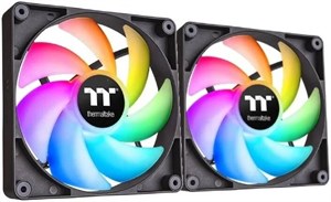 فن خنک کننده Thermaltake CT120 ARGB Sync PC، سرعت فن PWM 500 2000 دور در دقیقه، جریان هوای 57.05 CFM، بلبرینگ هیدرولیک، 4 پین PWM، 3 پین-ARGB، بسته 2 عددی، سفید | CL-F153-PL12SW-A