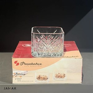 پیاله پاشاباغچه مدل تایملس مربع کد 530240 بسته 4 عددی