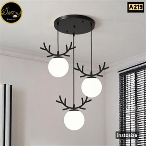 لوستر آویز ۳شاخه طرح گوزن مناسب آشپزخانه و کافه و اتاق خواب کد A219