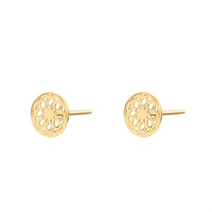 گوشواره میخی طلا 18 عیار زنانه نیکان گلد مدل NK 5689 