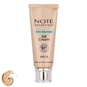 کرم پودر BB مایع spf 15 نوت مدل A-B شماره 01 مناسب برای پوست چرب حجم 30 میلی‌لیتر 