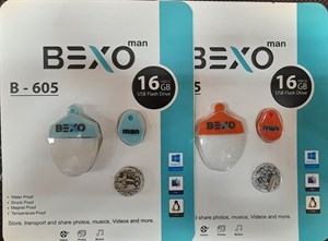 فلش مموری بکسو مدل B-605 ظرفیت 16 گیگابایت USB 2.0 طرحدار بدنه سیلیکونی