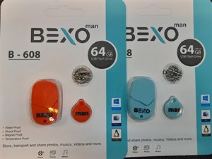 فلش مموری بکسو مدل B-608 ظرفیت 64 گیگابایت USB 2.0 طرحدار بدنه سیلیکونی