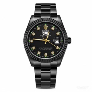 ساعت مچی مردانه رولکس ROLEX دو تقویمه فول مشکی