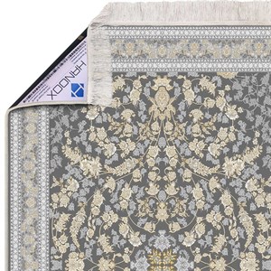 فرش ماشینی هانوکس مدل مدرن طرح آذر کد HAM.302.01 100*150 سانتی‌متر