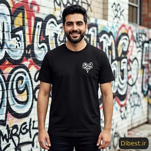 تیشرت مشکی طرح عشق