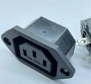 جک پاور مادگی پنلی با جای پیچ  10A 250VAC