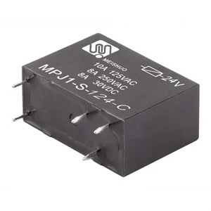MPJ1-S-124-C 24V رله کتابی 24 ولت 10 آمپر 5 پین