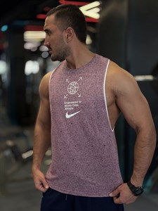رکابی بدنسازی نایک (Nike) طرح World-Class 🎽 | پنبه لیزری با حلقه آستین باز
