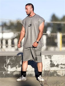 ست رکابی وست و شلوارک مردانه طرح نایک (Nike) 🏀 | قواره بگ (اورسایز)