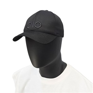 کلاه نقاب‌دار کتان آلو (Alo) 🧢 | رنگ مشکی (لوگو بزرگ)