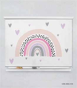 پرده شید دخترانه طرح رنگین کمان مدل Beautiful Rainbow
