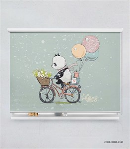 پرده شید کودک پسرانه طرح پاندا مدل Cute Panda