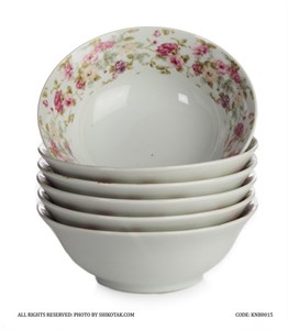 کاسه ماست چینی 6 عددی طرح رزیتا