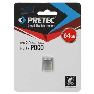 فلش Pretec Poco USB 2.0 Flash Memory - 64GB - نقره ای (گارانتی فراگامان)
