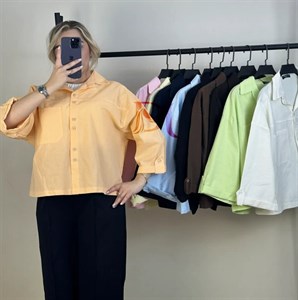 شومیز باکسی تک جیب لینن
