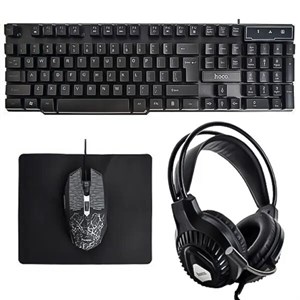 ست گیمینگ 4 کاره هوکو مدل DI86 (کیبورد، موس، هدست و موس‌پد RGB)