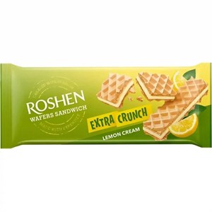 ویفر اکسترا کرانچ روشن با کرم لیمویی Roshen Extra Crunch Lemon Cream وزن 142 گرم
