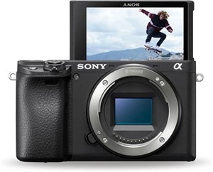 بدنه دوربین دیجیتال بدون آینه سونی آلفا ILCE-6400 با حسگر APS-C و کیفیت 24.2 مگاپیکسل (فوکوس خودکار چشمی بلادرنگ، دوربین ولاگینگ 4K، LCD شیب دار) - مشکی