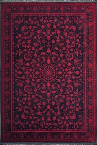 فرش 1200 شانه عظیما نقشه آنیتا سرمه ای 100%اکریلیک تراکم 3600
