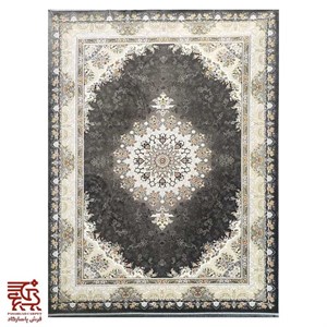 فرش ماشینی کاشان گل برجسته طرح پرنسا