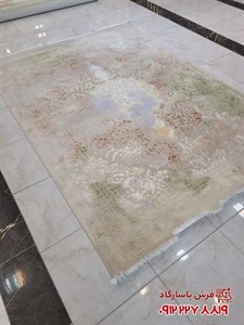 فرش طوسی سبز 1200 شانه وینتیج