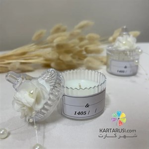 گیفت شمع کندل باکس (بسته 10 عددی)گیفت عروسی گیفت شمع قندانی