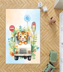 فرش اتاق پسرانه طرح پلنگ مدلTiger