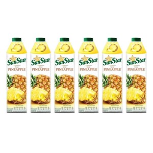 آبمیوه آناناس سان استار حجم 1 لیتری (کارتن 12 عددی)