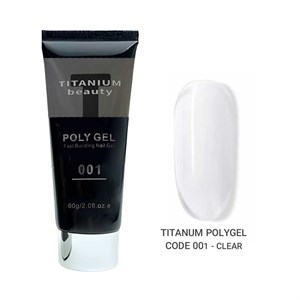 پلی ژل کاشت ناخن تیتانیوم بیوتی شماره 001 وزن 60 گرم
