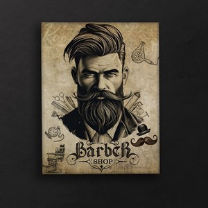 تابلو آرایشگاه مردانه طرح Gentlemen’s Barbershop