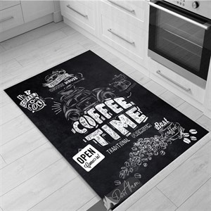 فرشینه آشپزخانه طرح Coffee Time مناسب دکور کافه مدرن و آشپزخانه – DA-4022