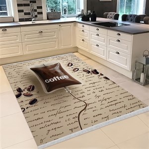فرشینه آشپزخانه طرح قهوه (Coffee Therapy) مناسب دکور آشپزخانه و کافه – DA-4024