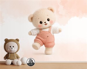 پوستر دیواری کودک طرح خرس عروسکی فانتزی | پوستر اتاق کودک DA-3013