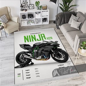 فرشینه موتور کاوازاکی Ninja H2R کد DA-4037 مناسب اتاق جوان