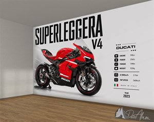 پوستر دیواری موتور سنگین دوکاتی Superleggera V4 کد DA-4033 مناسب اتاق جوان