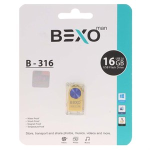 فلش BEXO B-316 USB2.0 Flash Memory - 16GB (گارانتی داده پردازی آواتک) طلایی آبی