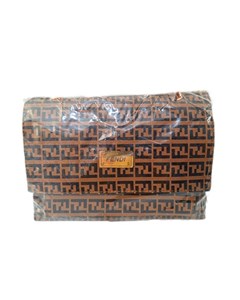 کیف پاسپورتی (مینی بگ) مدل فندی،رنگ قهوه ای و طوسی،مناسب روزمره استایل های زنانه و دخترانه مهمانی و مجلسی