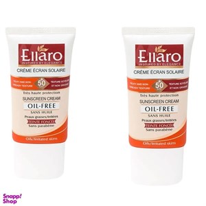 کرم ضد آفتاب فاقد چربی الارو با  SPF50 رنگ بژ طبیعی حجم ۵۰ میلی لیتر مجموعه 2 عددی