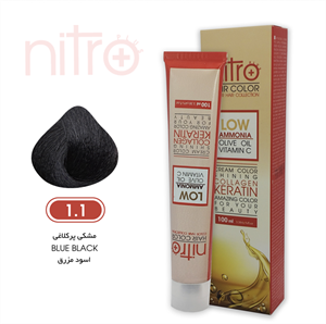 رنگ مو مشکی پر کلاغی نیترو حاوی کراتین Nitro Color 1.1