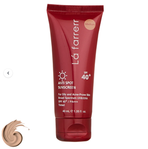 ضد آفتاب و ضد لک رنگی لافارر SPF40 مناسب پوست چرب و آکنه دار حجم 40 میلی لیتر