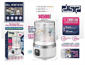 مینی واش شارژی دی اس پی مدل KW1010