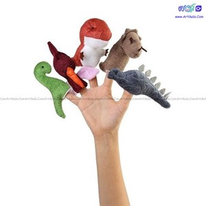 عروسک انگشتی دایناسور مدل شادی رویان 5 عددی
